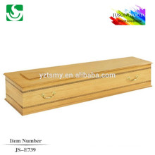 flat lid wooden classical coffin